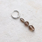Grey diamonds hoop silver