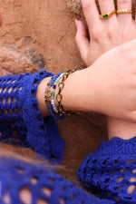 Blue oasis bracelet gold