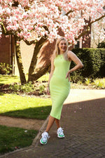 slfada sl midi dress - sharp green