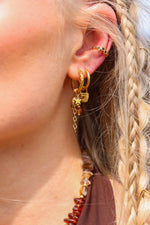 Single Lock of love hoop gold