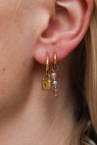 Purple donna hoop gold