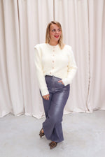Yasmey ls knit cardigan - birch