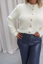 Yasmey ls knit cardigan - birch