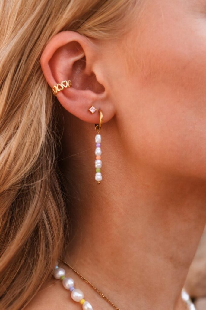 Shiny pink gold