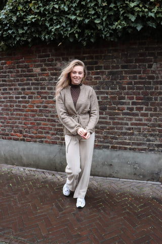 MSCHGustel Hope Wrap Cardigan - walnut melange