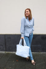 Yasestima ls tie shirt - star white/navy