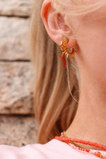 Single Spicy Pepper Hoop Gold