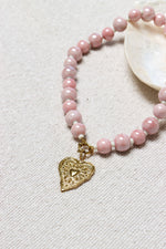 Rosy glow necklace gold