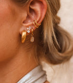 Single Light peachy hoop gold