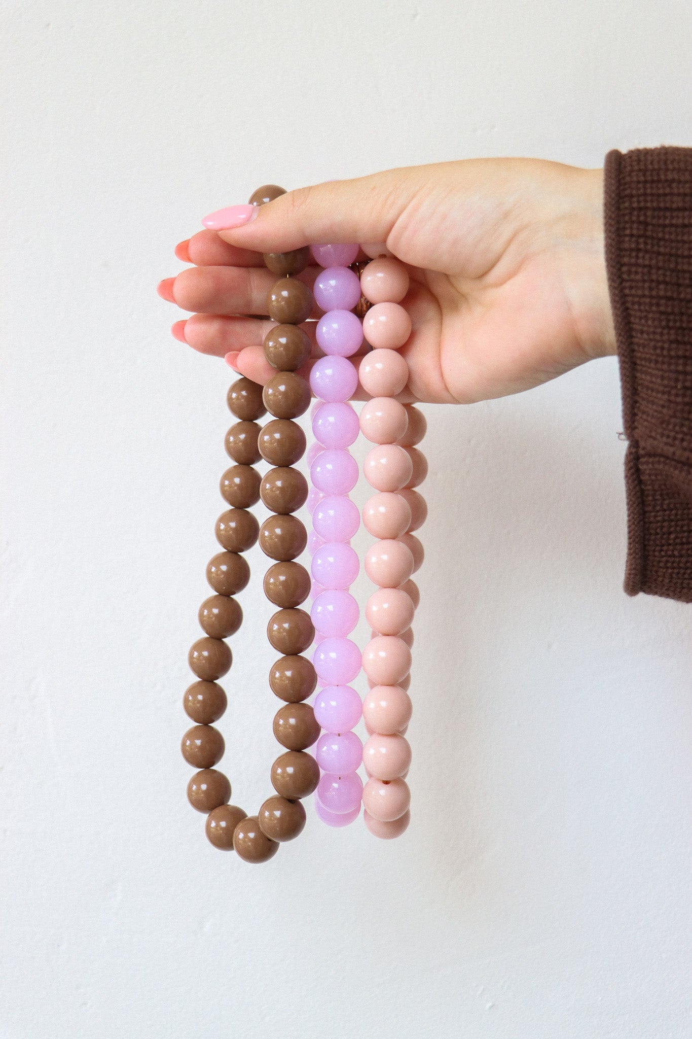 Bare blush necklace gold