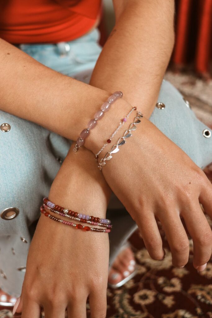 Half heart bracelet silver