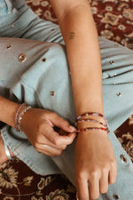 Raspberry rainbow bracelet silver