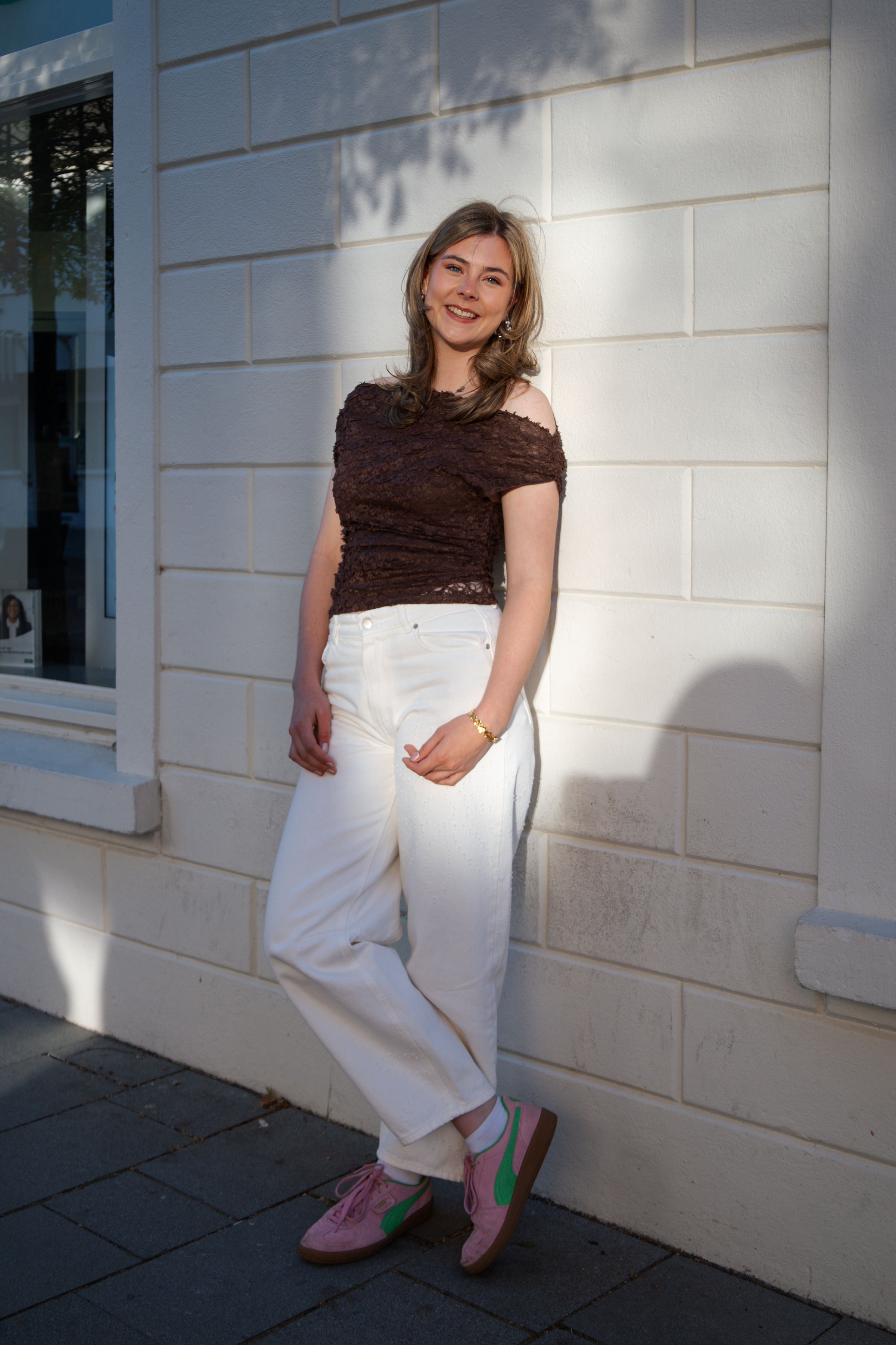 Yaskatana sl off shoulder top - coffee bean