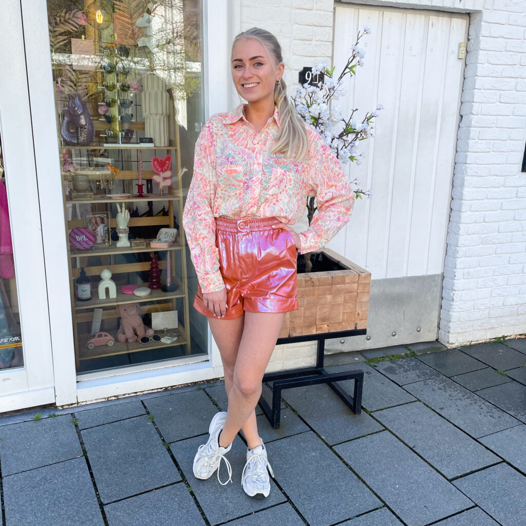 Shiny pu short LYNN
