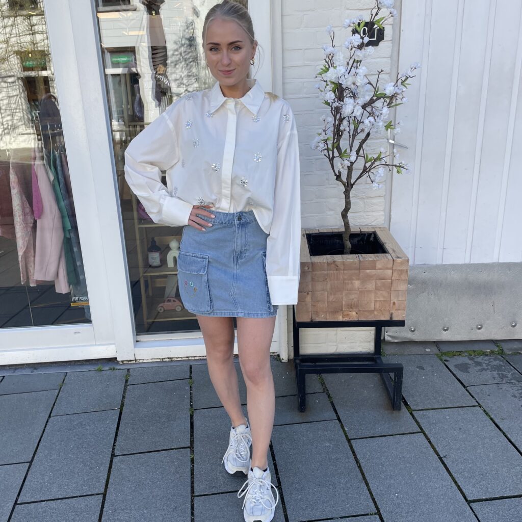 Denim smiley skirt JISEL
