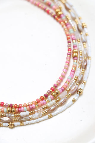 Natural shell anklet gold