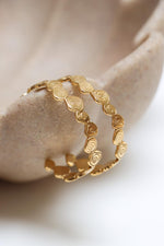 Big twirl hoop gold