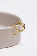 Rock Solid ear cuff gold