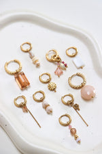 Chain bloom hoop gold