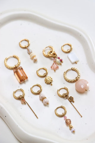 Chain bloom hoop gold