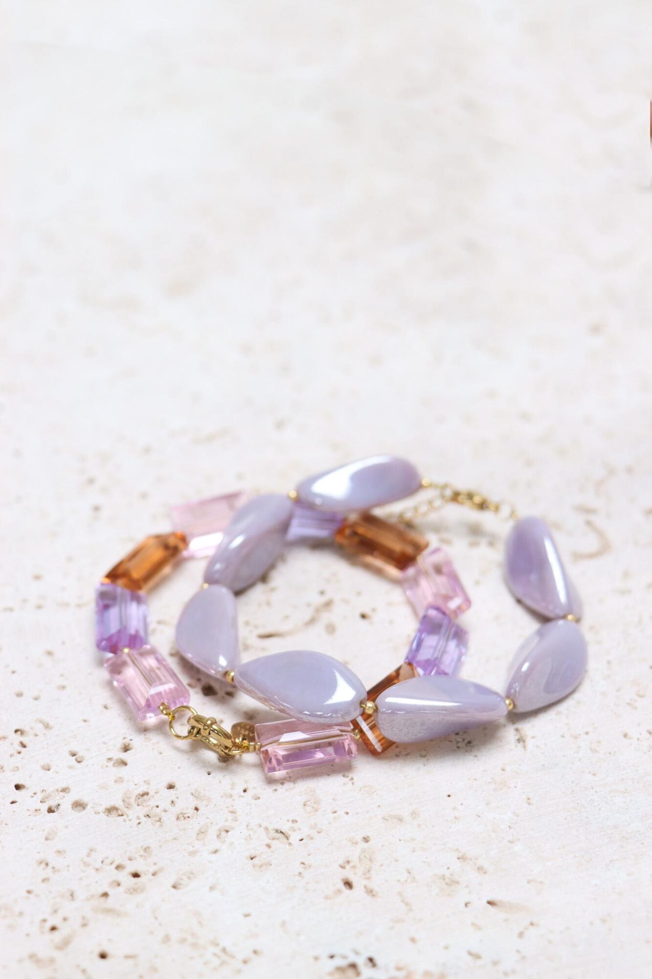 Colorful shiny bracelet gold