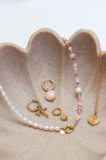 Coral glow hoop gold