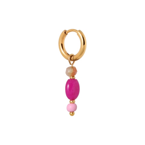 Ibiza pink hoop gold