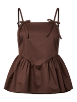 Yasmagly strap top - coffee bean