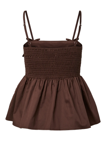 Yasmagly strap top - coffee bean