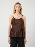 Yasmagly strap top - coffee bean