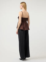 Yasmagly strap top - coffee bean