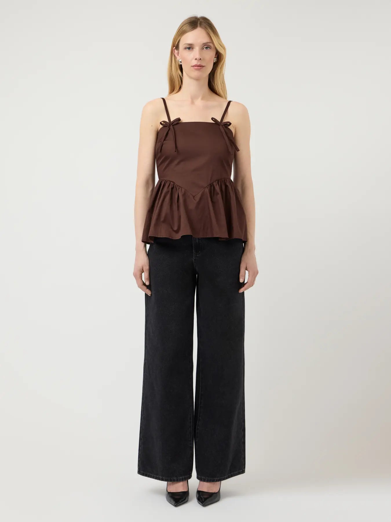 Yasmagly strap top - coffee bean