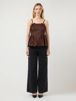 Yasmagly strap top - coffee bean