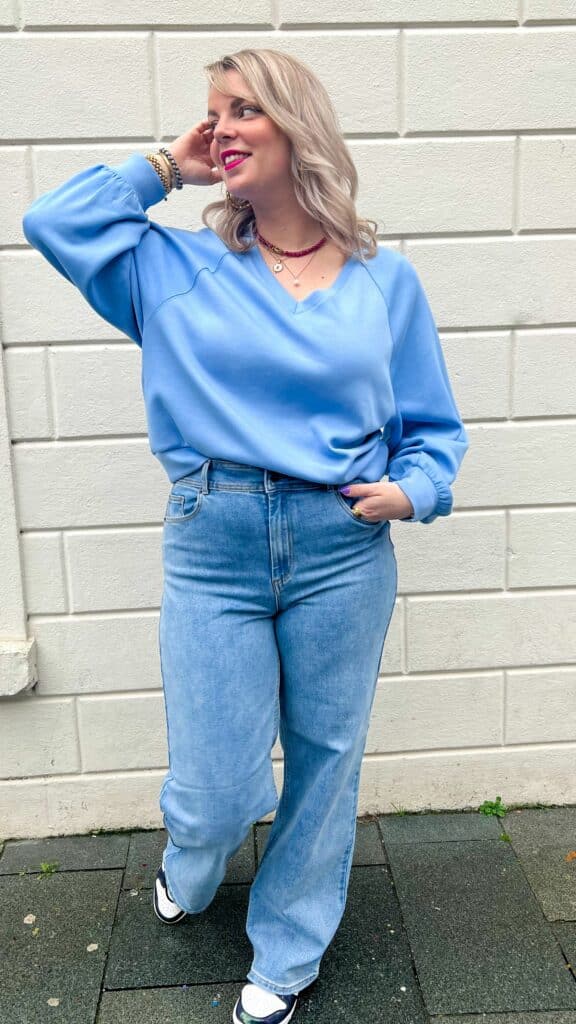 Mschnelina Ima q raglan sweatshirt - azurine
