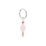 Single Jellybean Hoop Silver