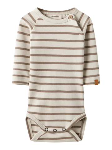 Nbmlimia ls reg body lil - turtledove stripes sepia tint