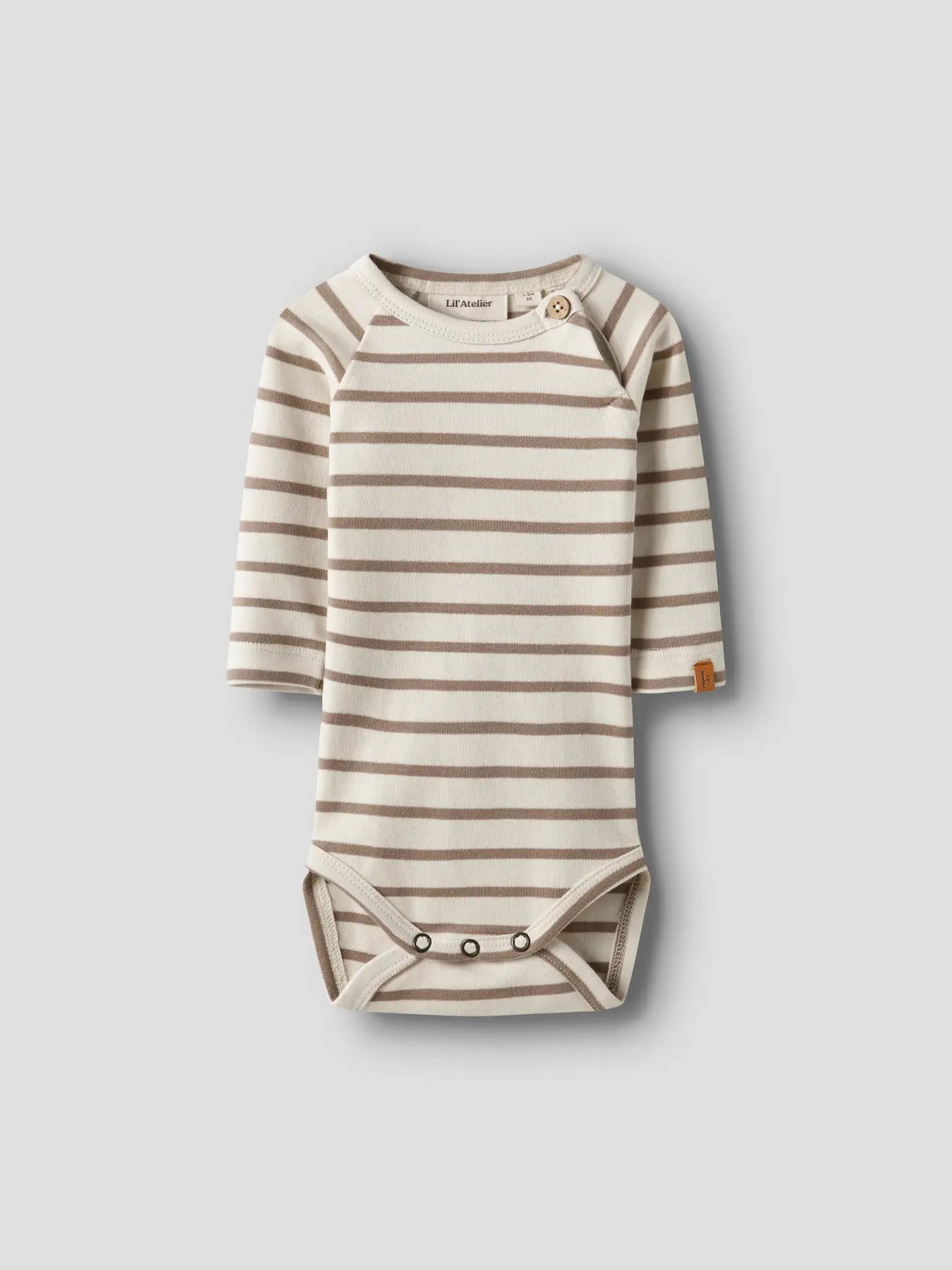 Nbmlimia ls reg body lil - turtledove stripes sepia tint