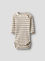 Nbmlimia ls reg body lil - turtledove stripes sepia tint