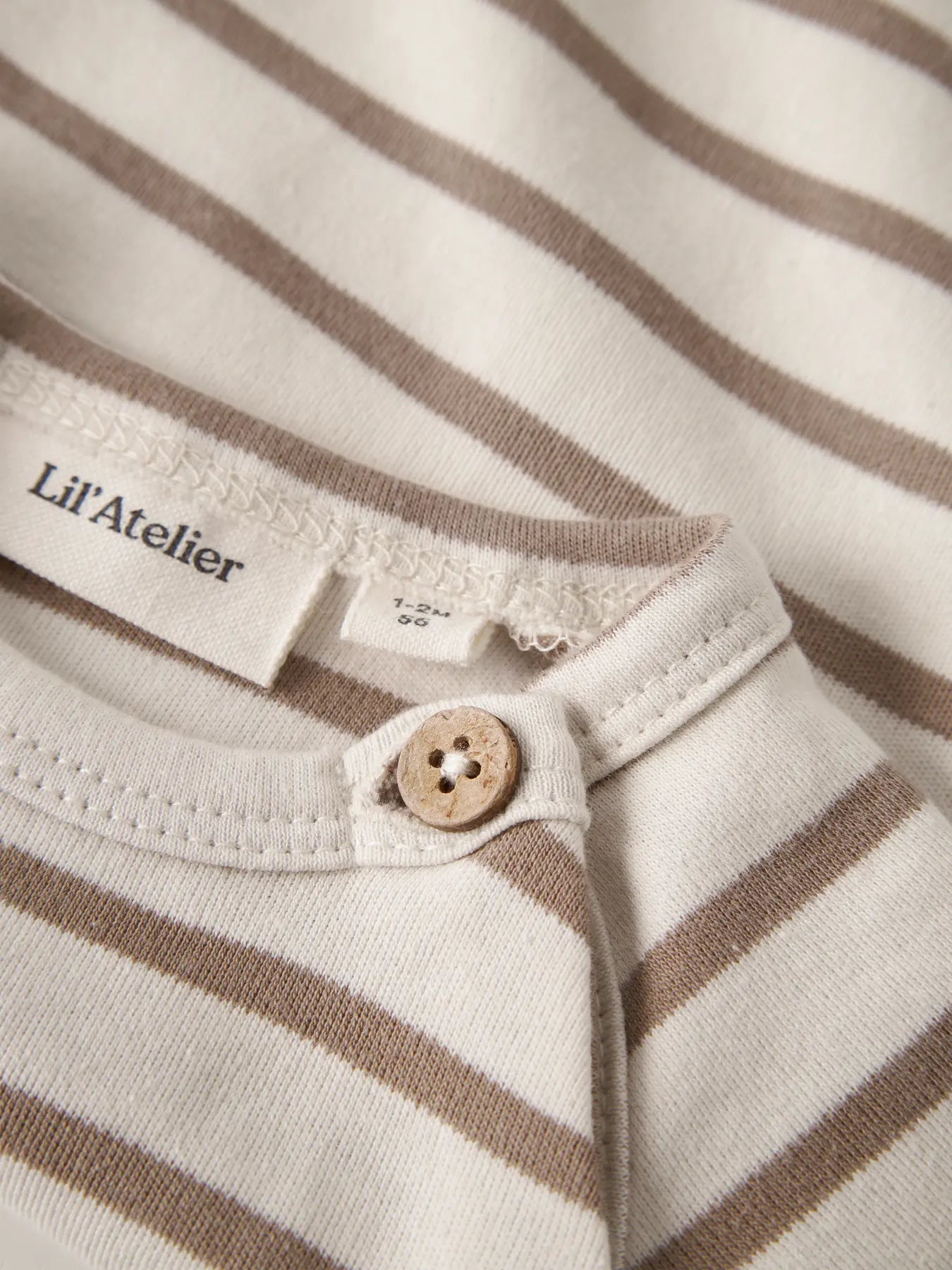 Nbmlimia ls reg body lil - turtledove stripes sepia tint