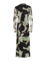 Yaslomi ls long dress - dark olive - misa print