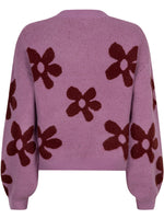 Knitted sweater Daisie - lilac/burgundy