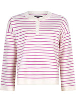 Knitted sweater Esmay - offwhite purple