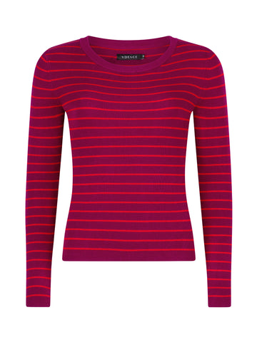 Knitted Top Devina - Fuchsia purple/red