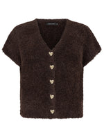 Knitted Cardigan Rochelle - Dark brown