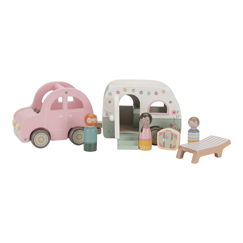 Auto met caravan