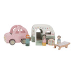 Auto met caravan