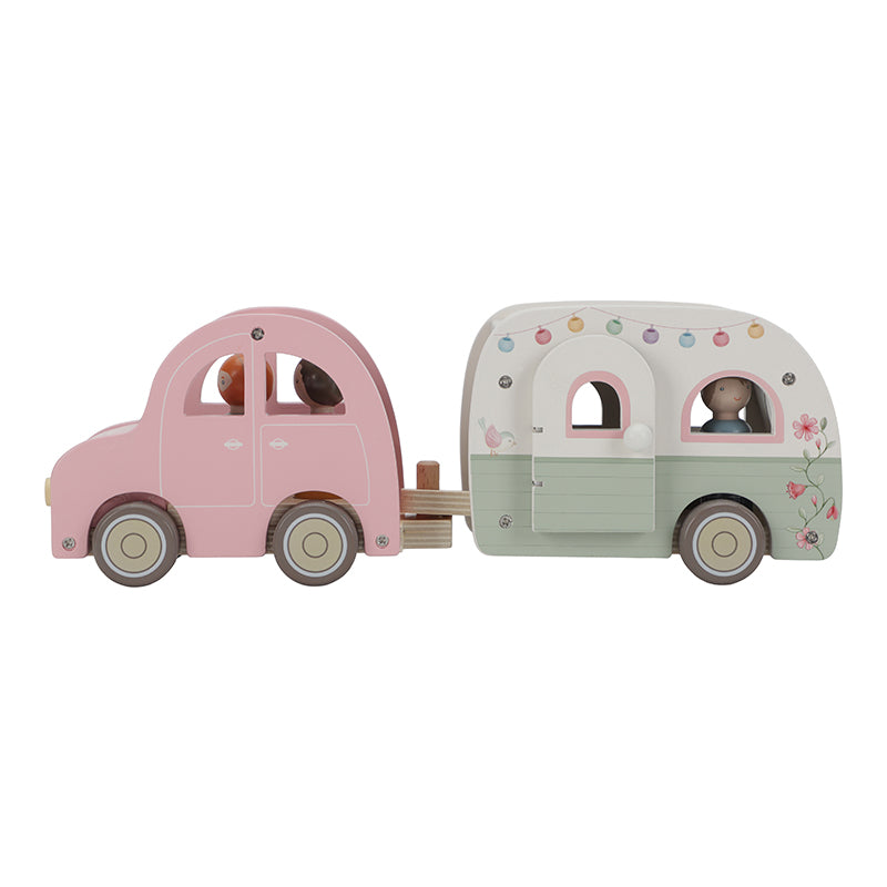 Auto met caravan