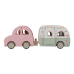 Auto met caravan