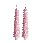 LED X-mas tree candle pink