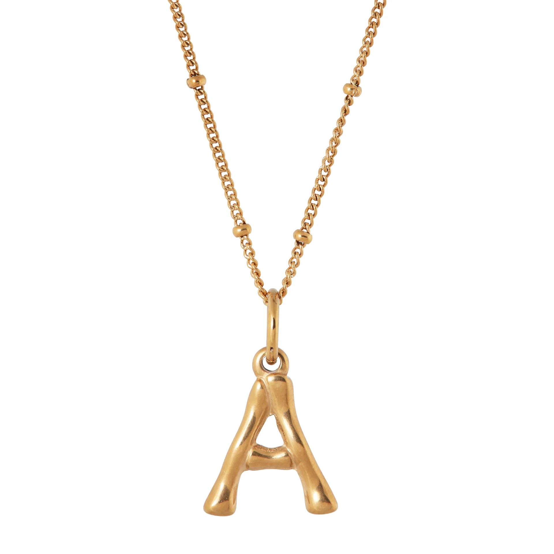 Letter big charm gold